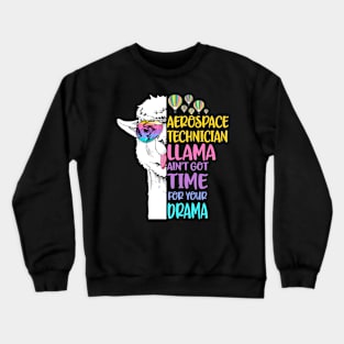 Aerospace Technician Llama Crewneck Sweatshirt